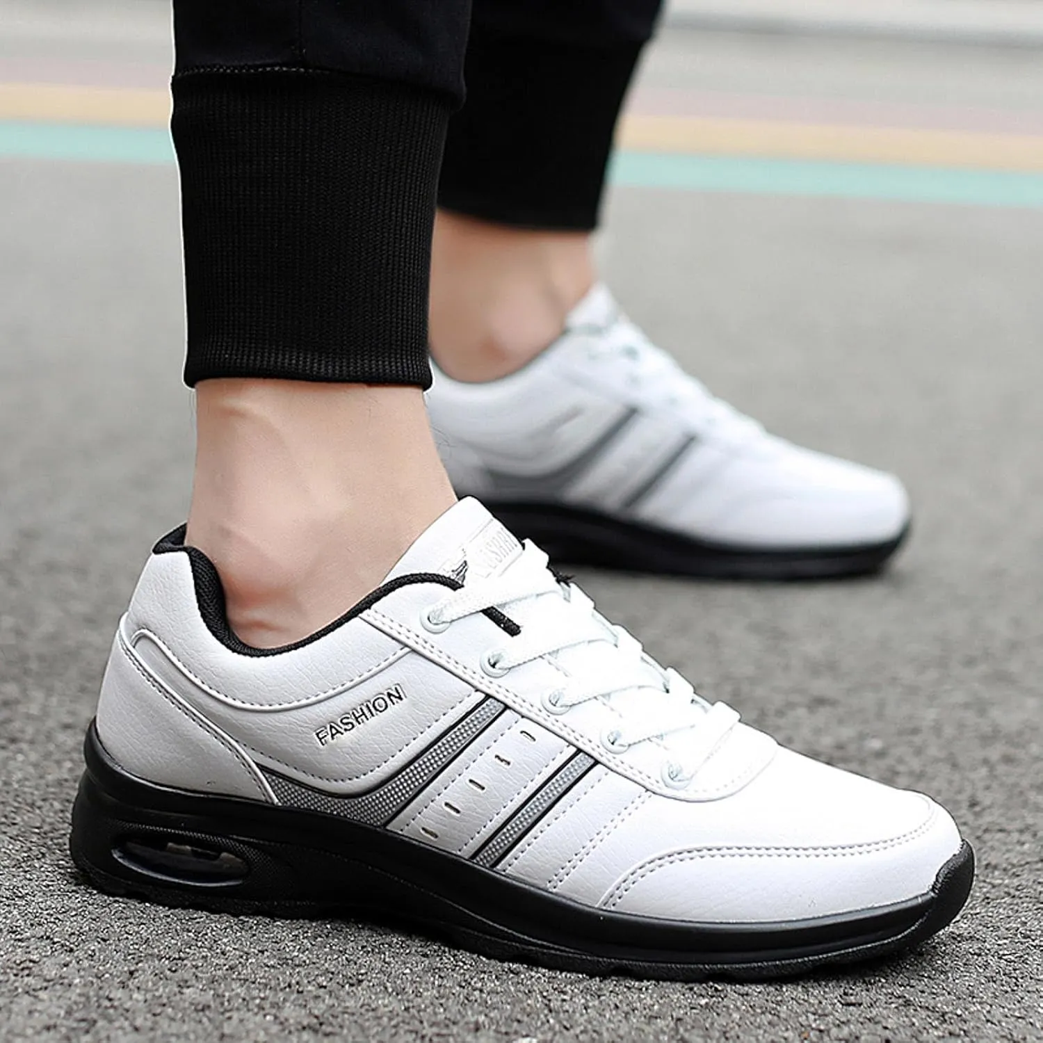 Men Casual Leather Night Reflective Travel Running Plus Size Sneakers Casual Shoes Sneaker Shelf for Men