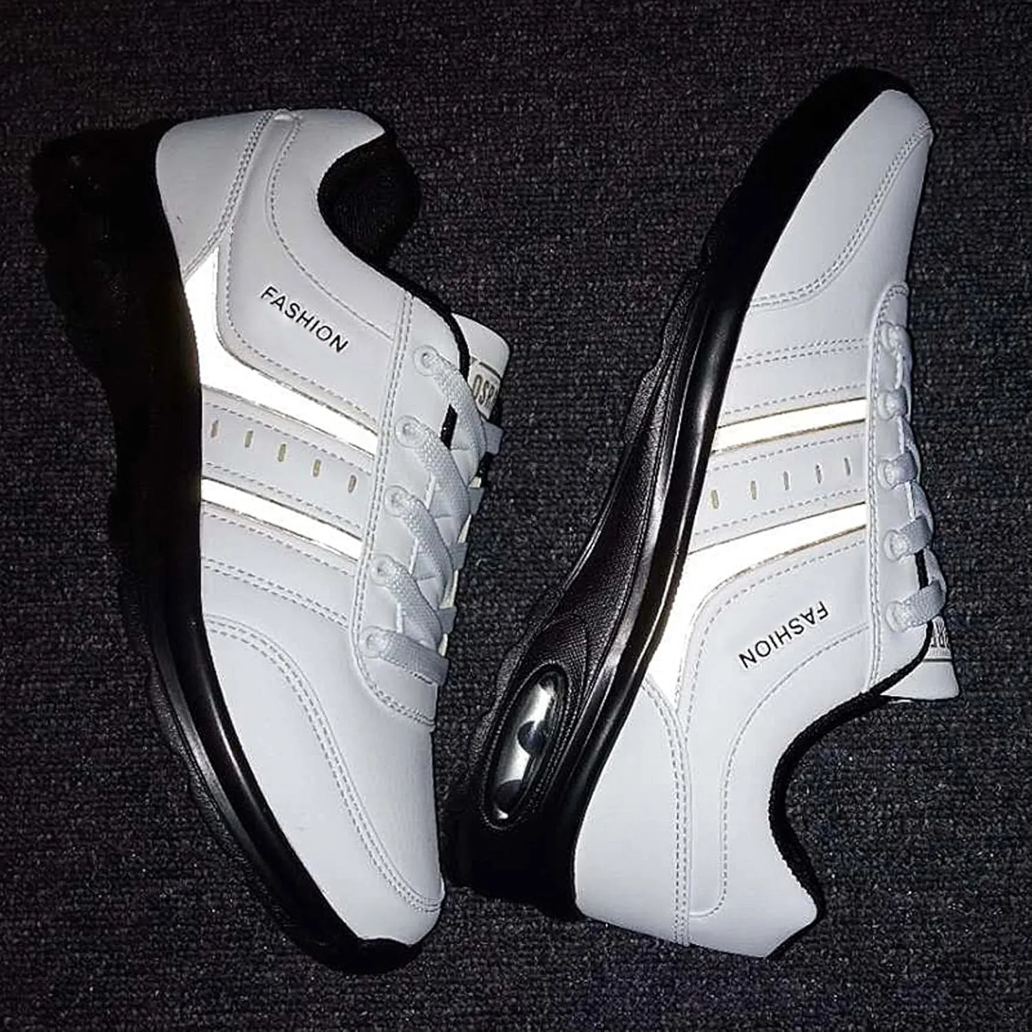 Men Casual Leather Night Reflective Travel Running Plus Size Sneakers Casual Shoes Sneaker Shelf for Men