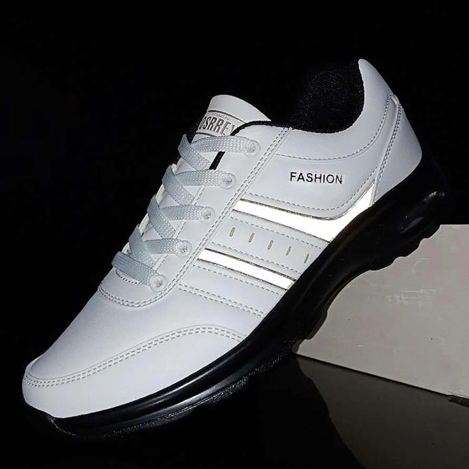 Men Casual Leather Night Reflective Travel Running Plus Size Sneakers Casual Shoes Sneaker Shelf for Men