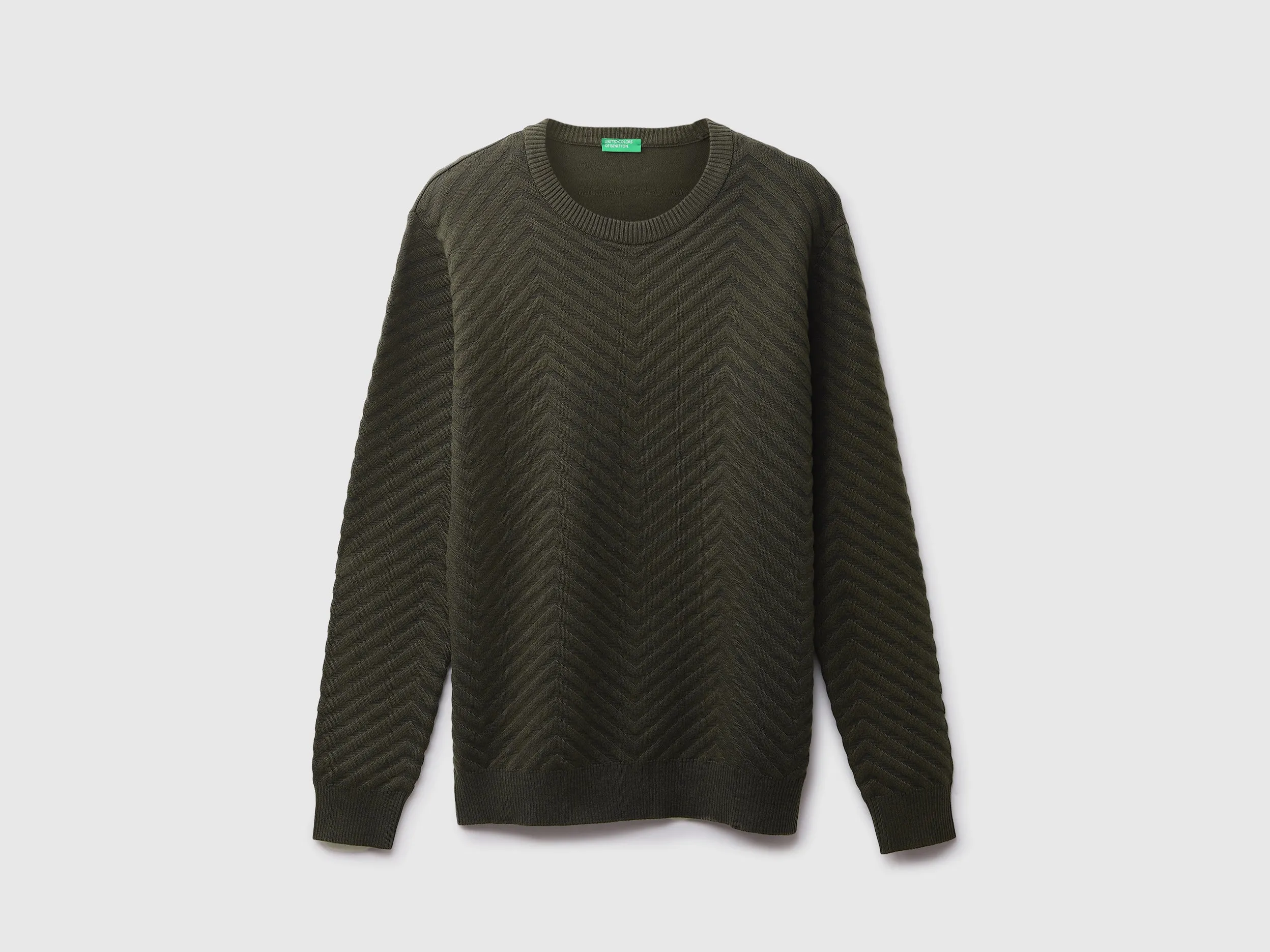 Mens Long Sleeve Textured Sweater