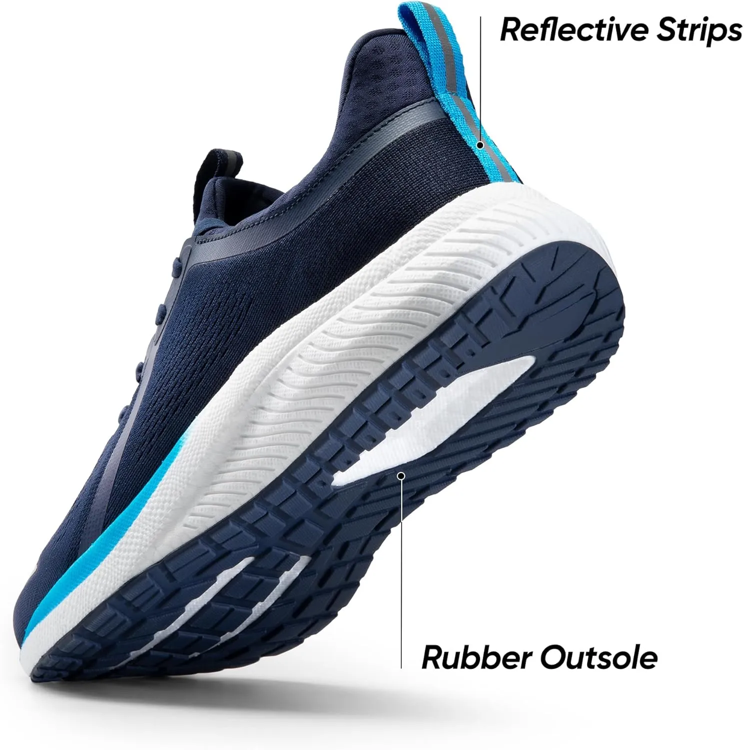 Men's Slip On Walking Shoes DreamLife Non Slip Athletic Gym Workout Comfortable Lightweight Running Tennis Sneakers