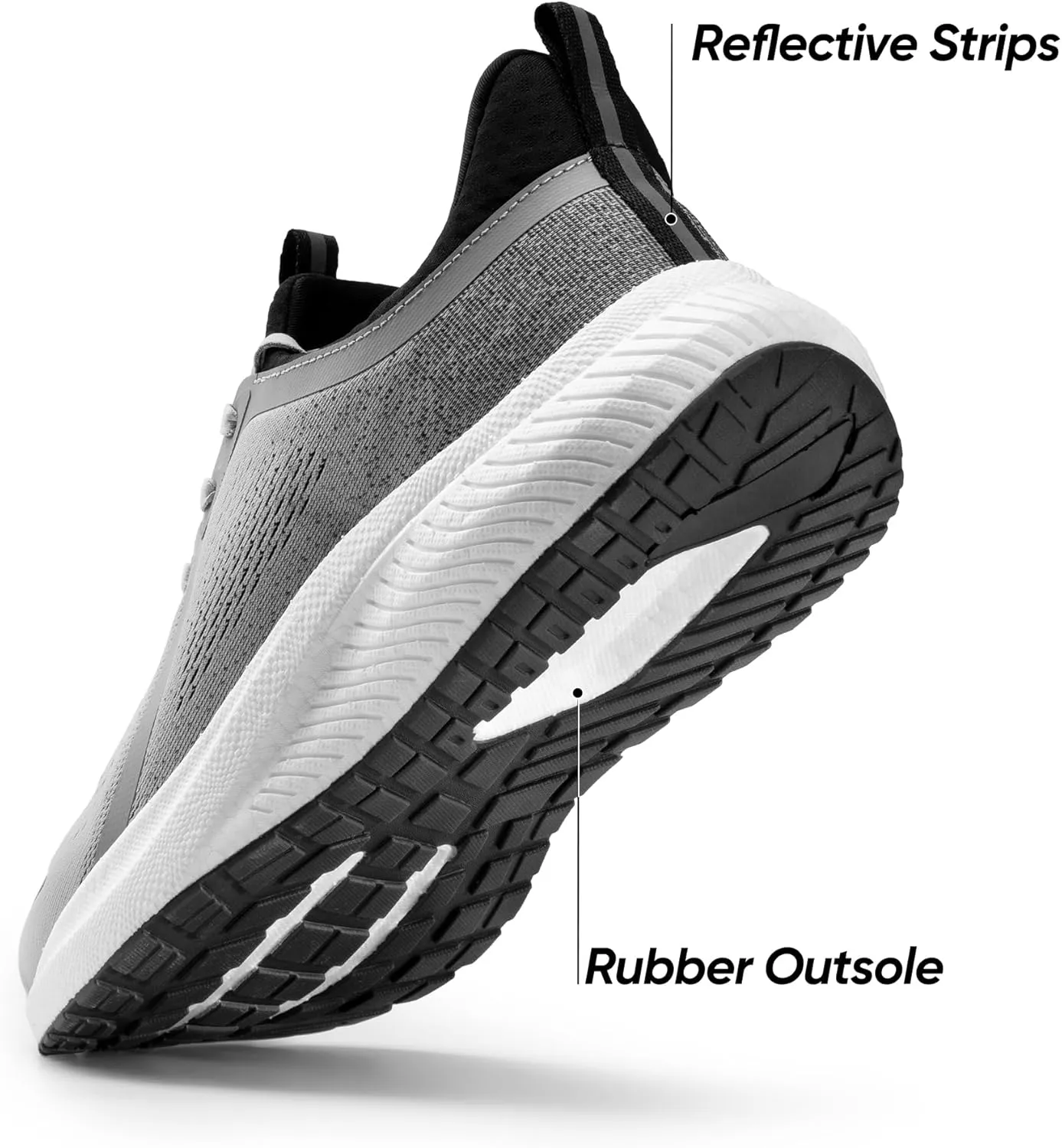 Men's Slip On Walking Shoes DreamLife Non Slip Athletic Gym Workout Comfortable Lightweight Running Tennis Sneakers