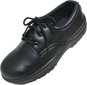 MMN Non Slip Work Shoes for Men Women Steel Toe Slip Resistant Waterproof Leather Oxford for Food Service Restaurant Staff & Chef