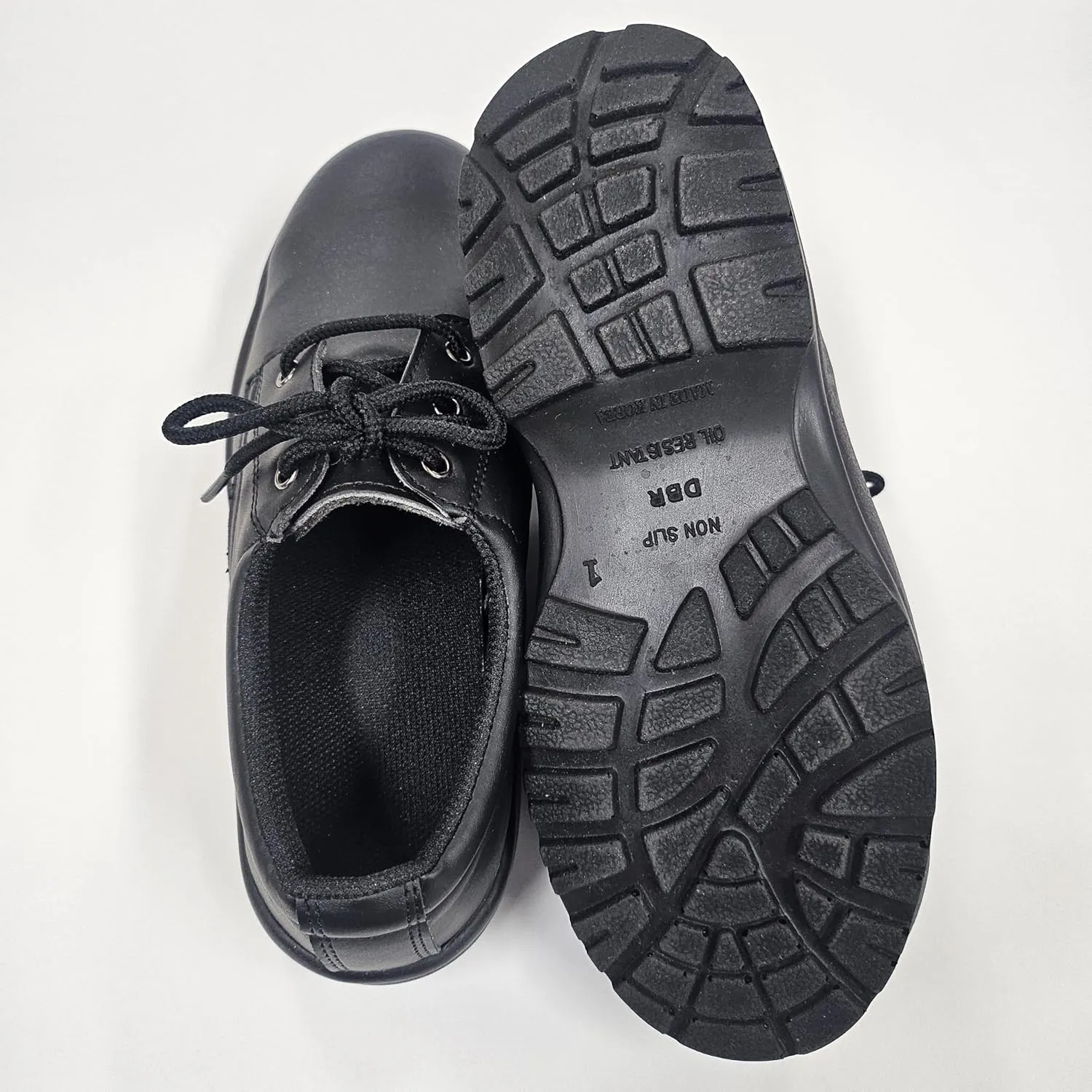 MMN Non Slip Work Shoes for Men Women Steel Toe Slip Resistant Waterproof Leather Oxford for Food Service Restaurant Staff & Chef