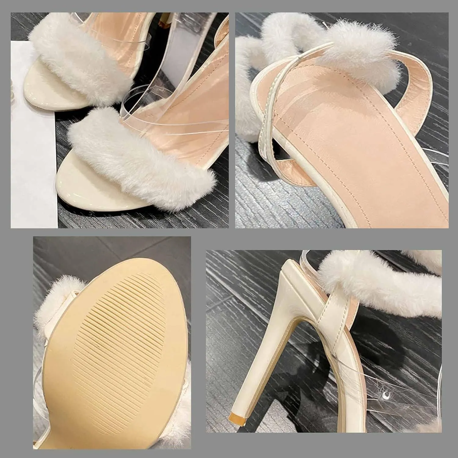 MSYINGL Women's Sexy Strappy Heel Sandals,Summer Pointed Toe Open Toe High Heels, Party Dance Valentine Dress Pumps Shoes