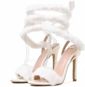MSYINGL Women's Sexy Strappy Heel Sandals,Summer Pointed Toe Open Toe High Heels, Party Dance Valentine Dress Pumps Shoes