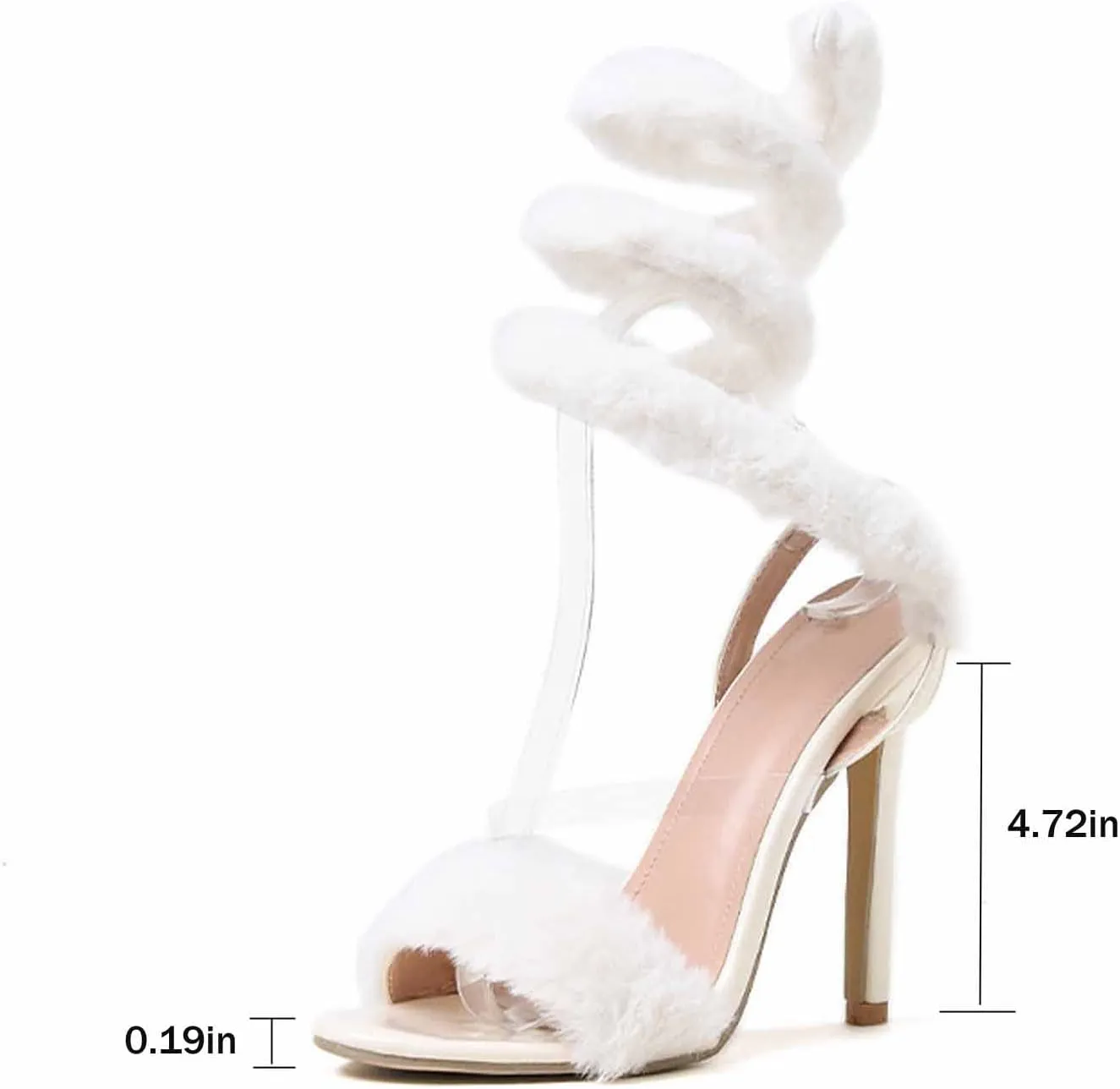 MSYINGL Women's Sexy Strappy Heel Sandals,Summer Pointed Toe Open Toe High Heels, Party Dance Valentine Dress Pumps Shoes
