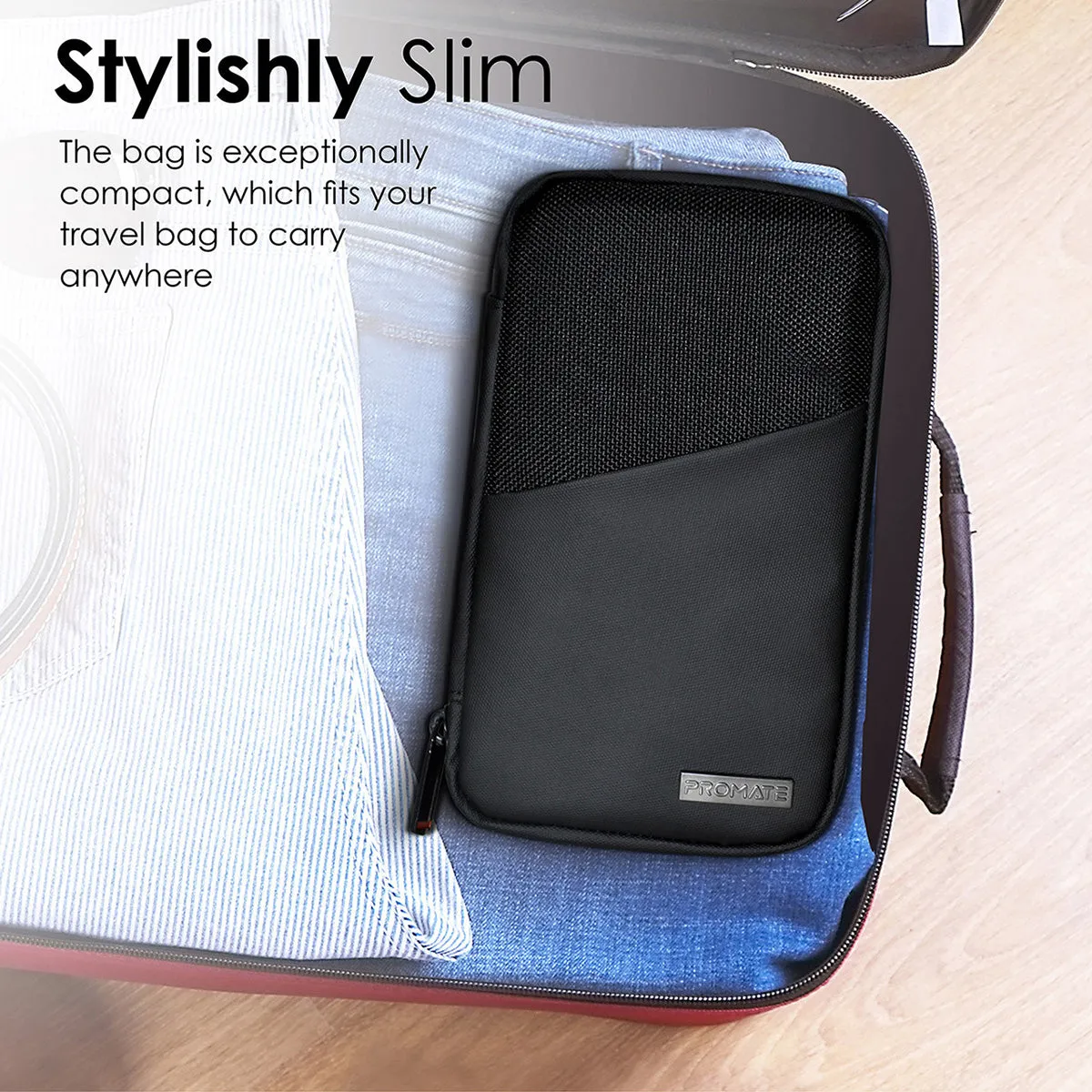 Multi-Purpose Electronic Accessory Organizer with Strap