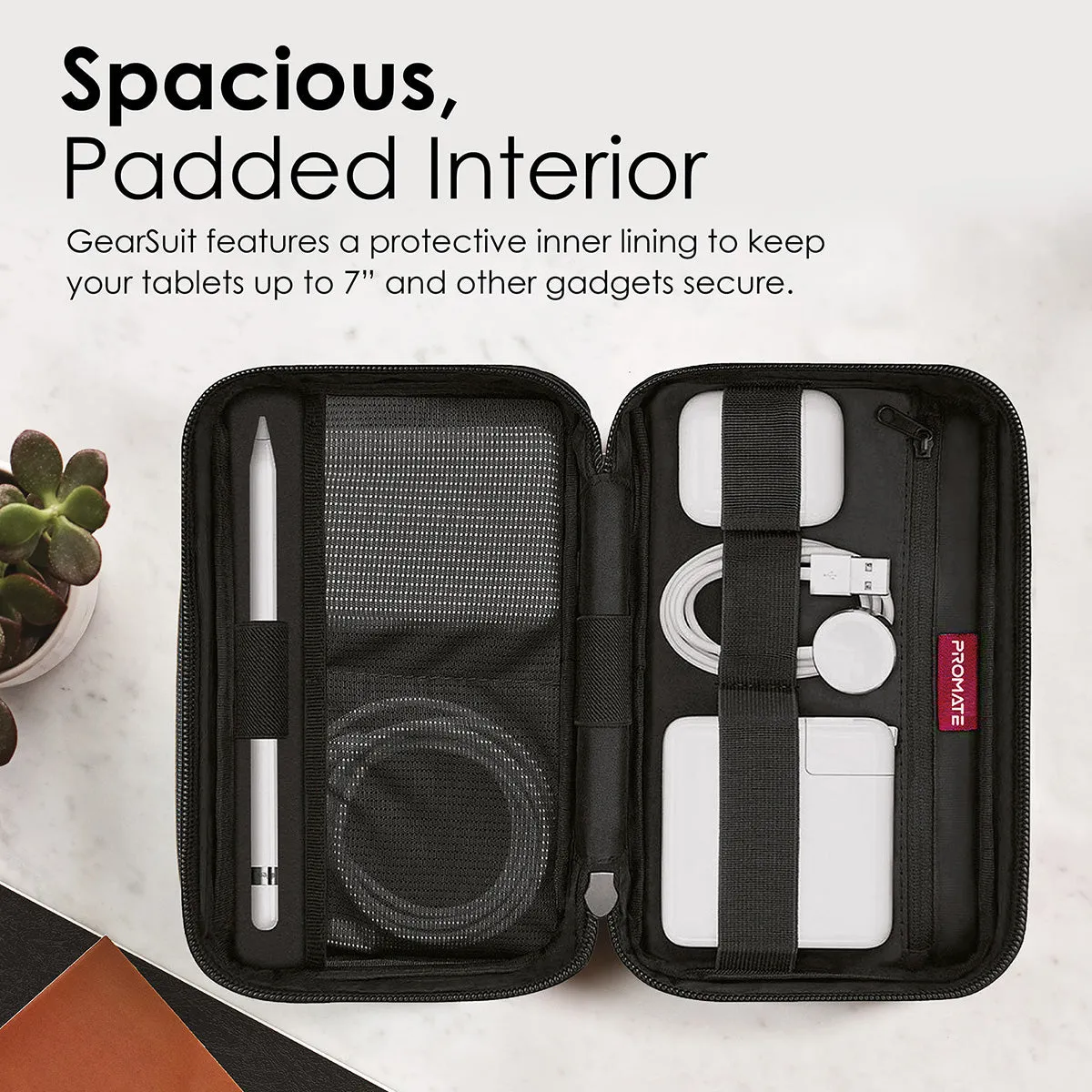 Multi-Purpose Electronic Accessory Organizer with Strap