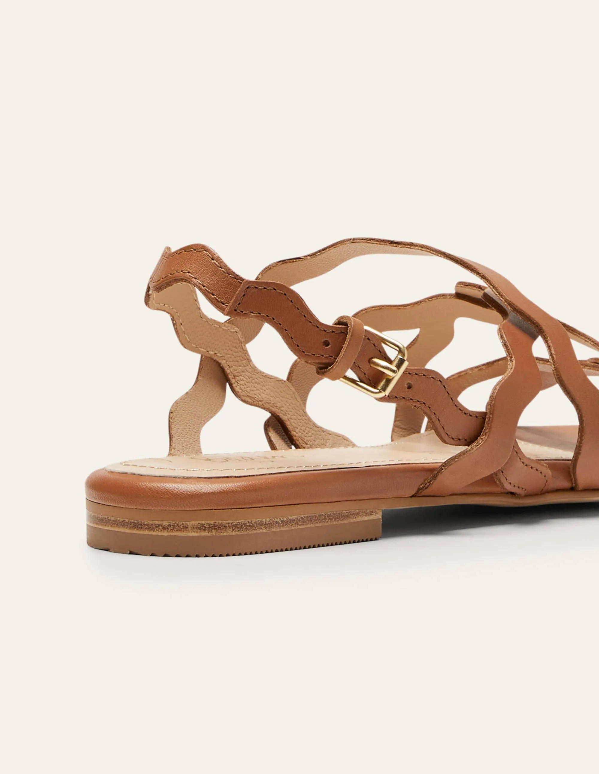 Multi Strap Flat Sandals-Tan