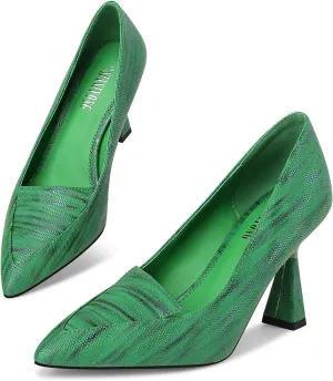 Multicolor High Heels for Women Pointed Toe Stiletto Heel Pumps Comfortable Dress Shoes
