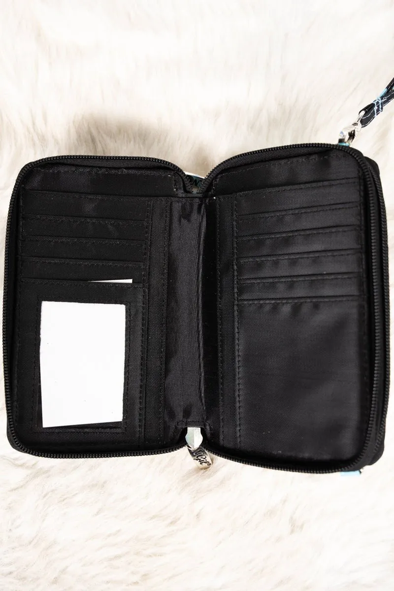 NGIL Turquoise Milkin' It Crossbody Organizer Clutch