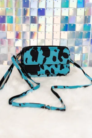 NGIL Turquoise Milkin' It Crossbody Organizer Clutch