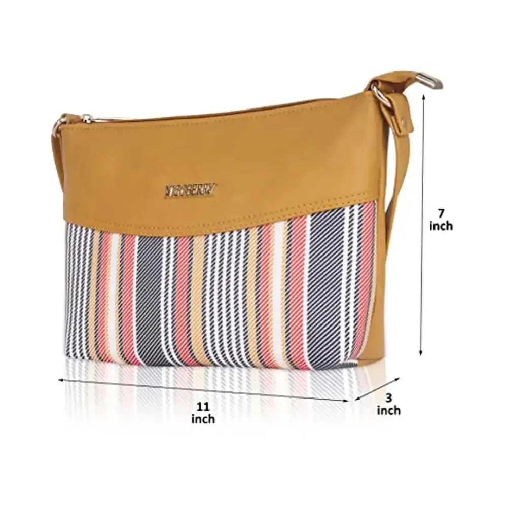 Nicoberry Printed canvas sling bag Women (Yellow)