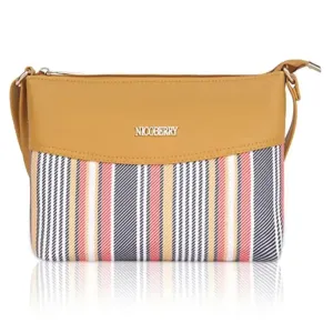 Nicoberry Printed canvas sling bag Women (Yellow)