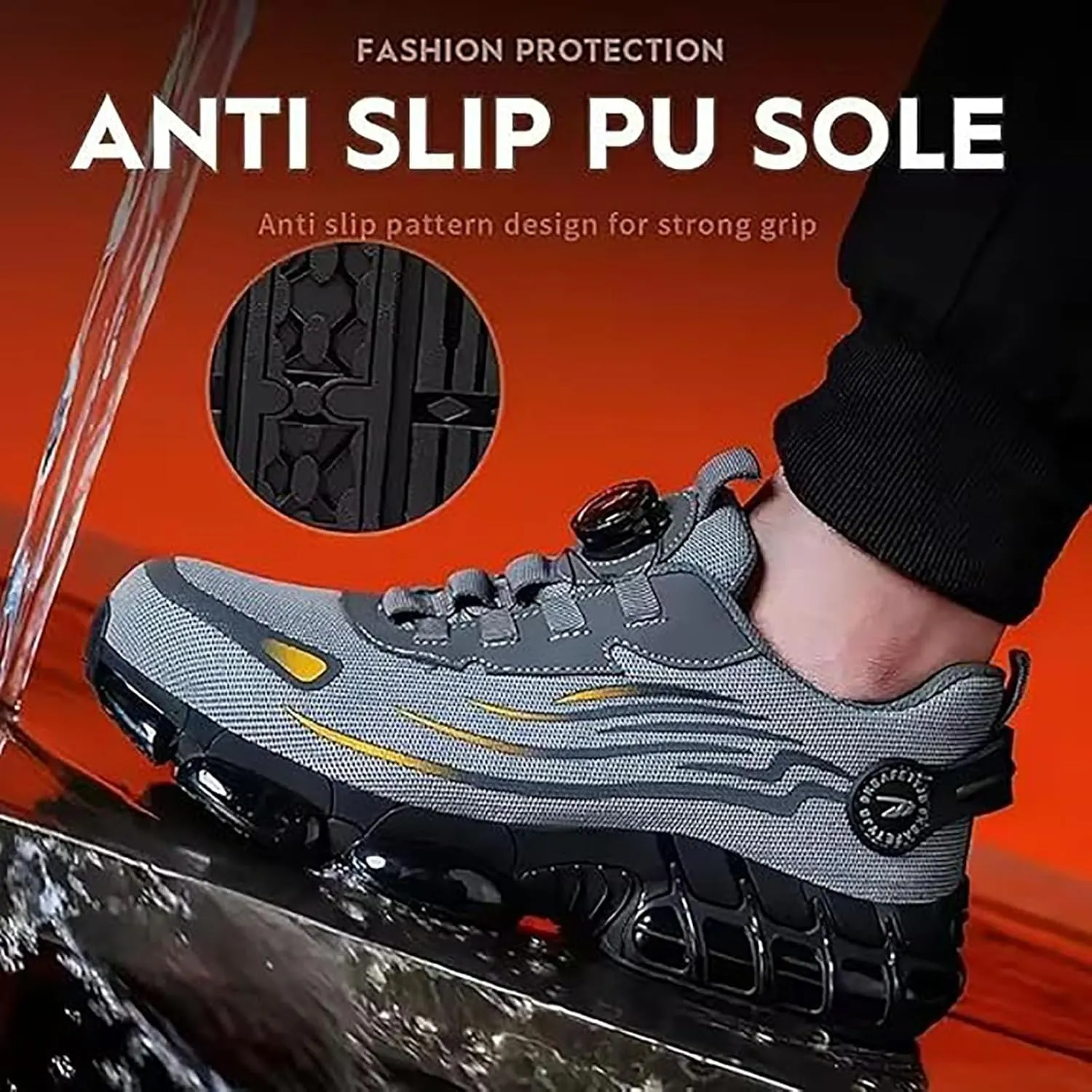 Noozier Safety Shoes Noozier Safety Shoes Mens Steel Toe Comfortable Puncture Proof Sneakes Boots Air Cushion for Industrial and Construction Industries