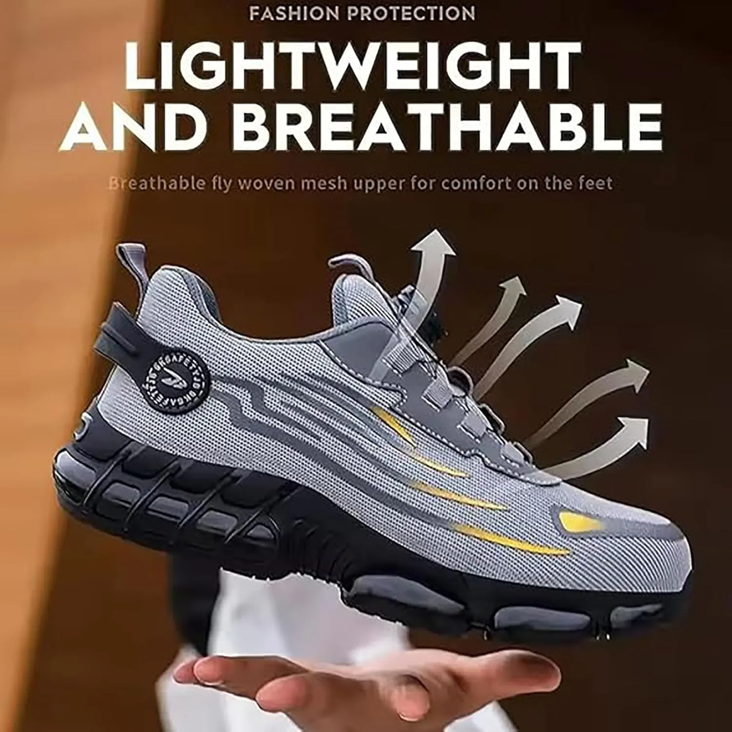 Noozier Safety Shoes Noozier Safety Shoes Mens Steel Toe Comfortable Puncture Proof Sneakes Boots Air Cushion for Industrial and Construction Industries