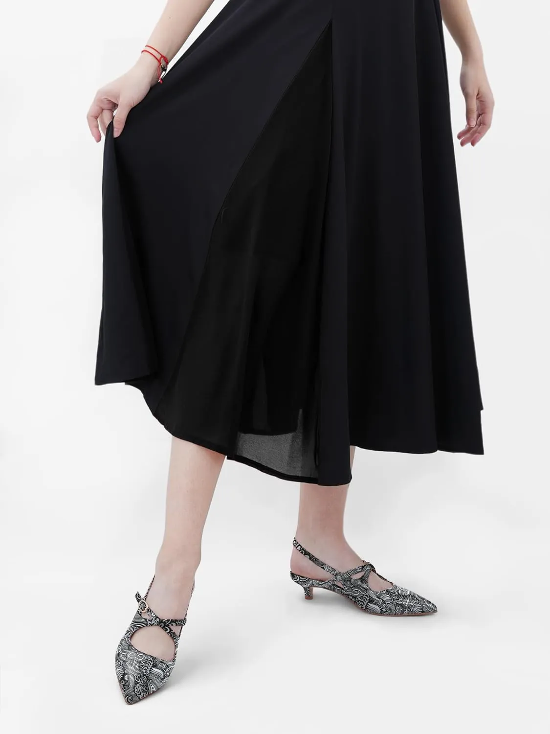 Oh Mispares Pointed Toe Kitten Heels for Women Slingbacks Low Heel Dressy Pumps Patent Leather Closed Toe Cross Strap Slingback Dress Shoes