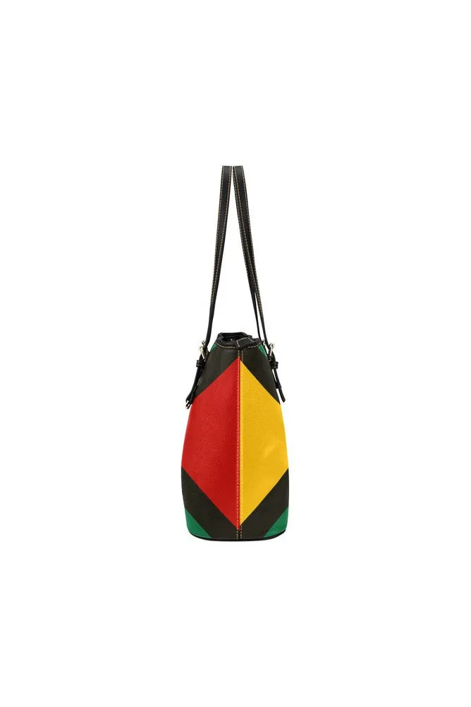 Pan African Colors Leather Tote Bag/Small