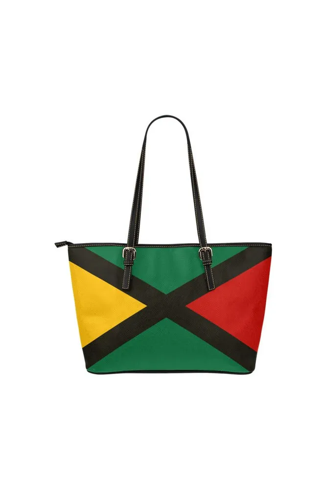 Pan African Colors Leather Tote Bag/Small