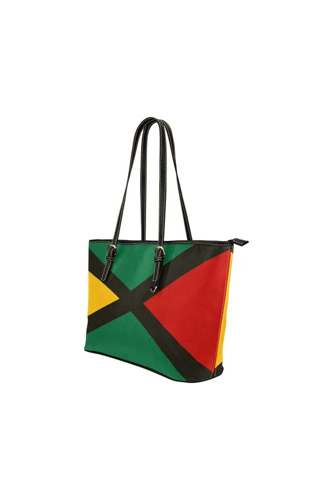 Pan African Colors Leather Tote Bag/Small