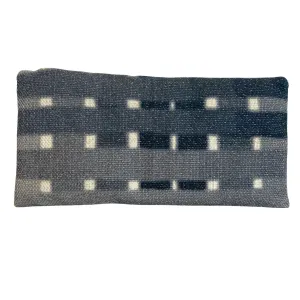 Pouch in Blue & White Grid