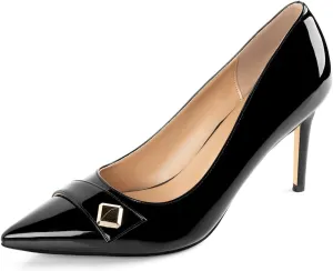 Pumps Shoes Women Stiletto High Heels Pointed Closed Toe Work Heel Elegant Shoe for Womens Dressy Wedding Business Classic Basic
