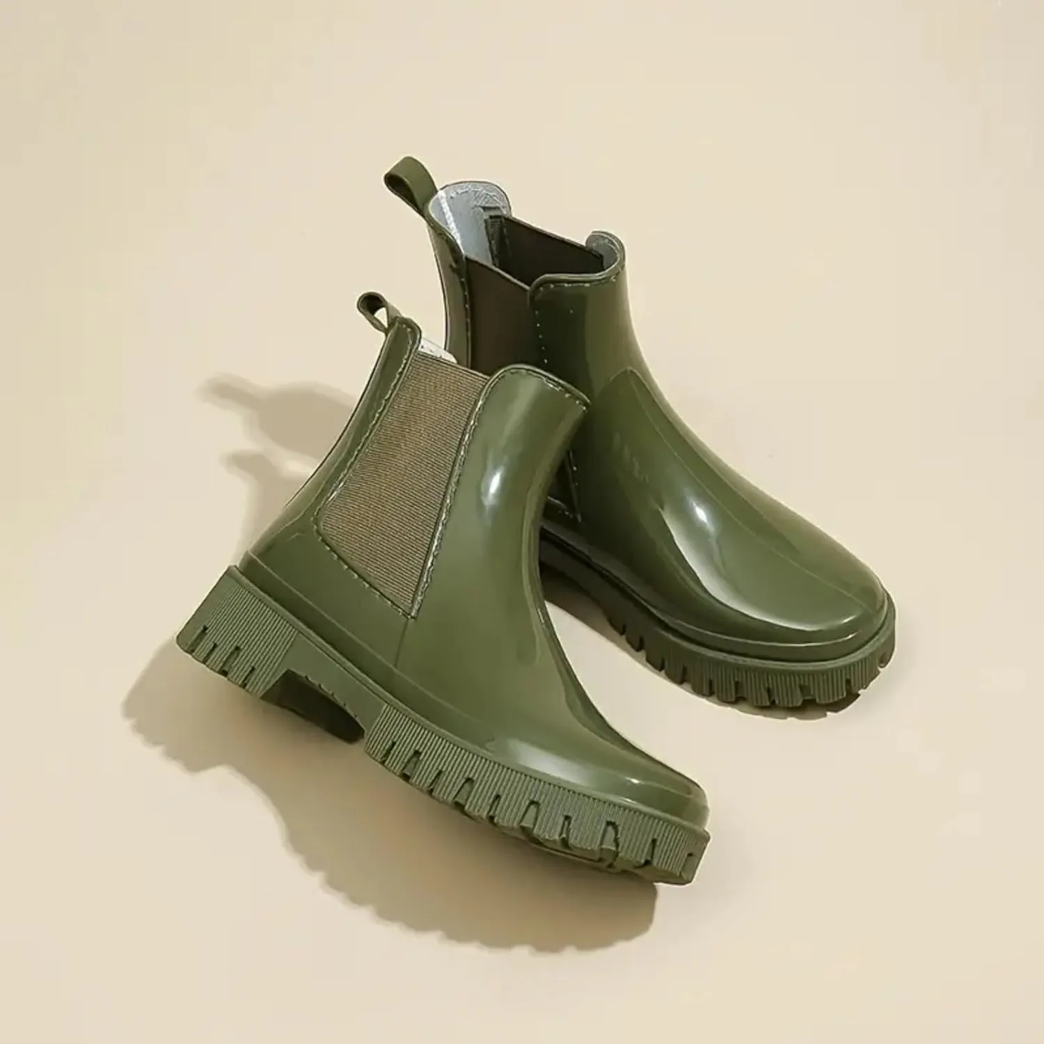 Rain Boots Women Ankle Rain Boots Waterproof Rubber Chelsea Boots Short Rain Boots Waterproof Garden Shoes