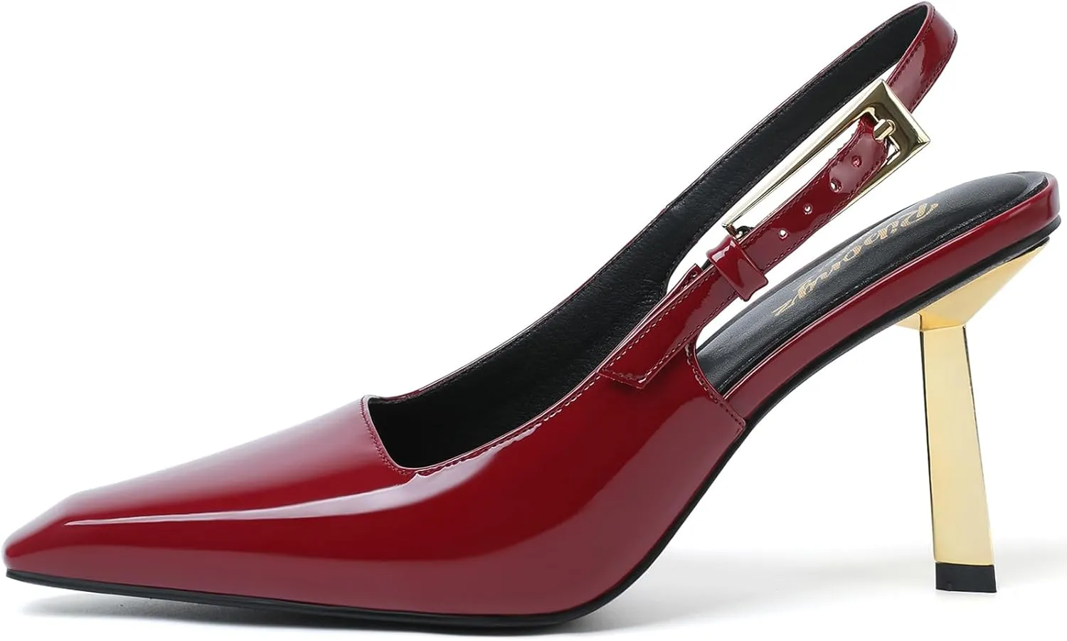 RIBONGZ Slingback Heels for Women Closed Pointed Toe Stiletto High Heels Dress Sexy Pumps Heeled Wedding Bride Prom Party Evening Dressy Shoes