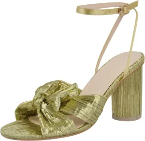 Richealnana Women's Ankle Strap Bowknot Open Toe Block Heel Sandals Wedding Dress Shoes