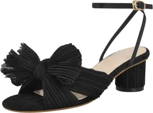 Richealnana Women's Ankle Strap Bowknot Open Toe Block Heel Sandals Wedding Dress Shoes