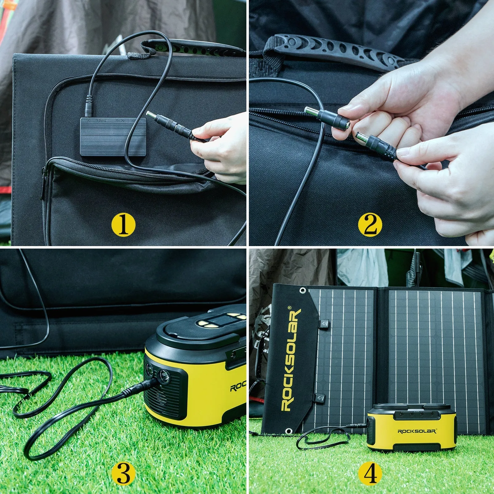 ROCKSOLAR 60W 12V Foldable Solar Panel - Portable USB Solar Battery Charger