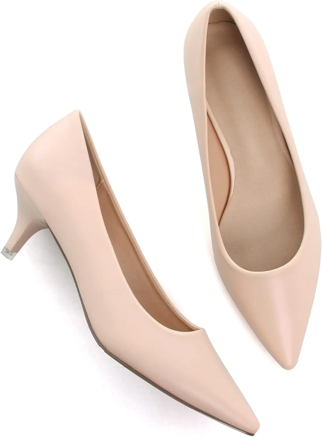 SAILING LU Pumps Shoes for Women Low Heels Wedding Dressy Sexy Kitten Heels Closed Pointed Toe Pumps Shoes