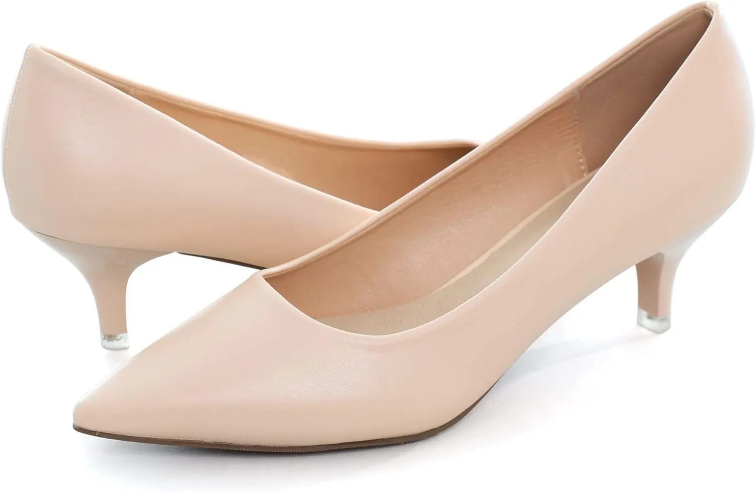 SAILING LU Pumps Shoes for Women Low Heels Wedding Dressy Sexy Kitten Heels Closed Pointed Toe Pumps Shoes