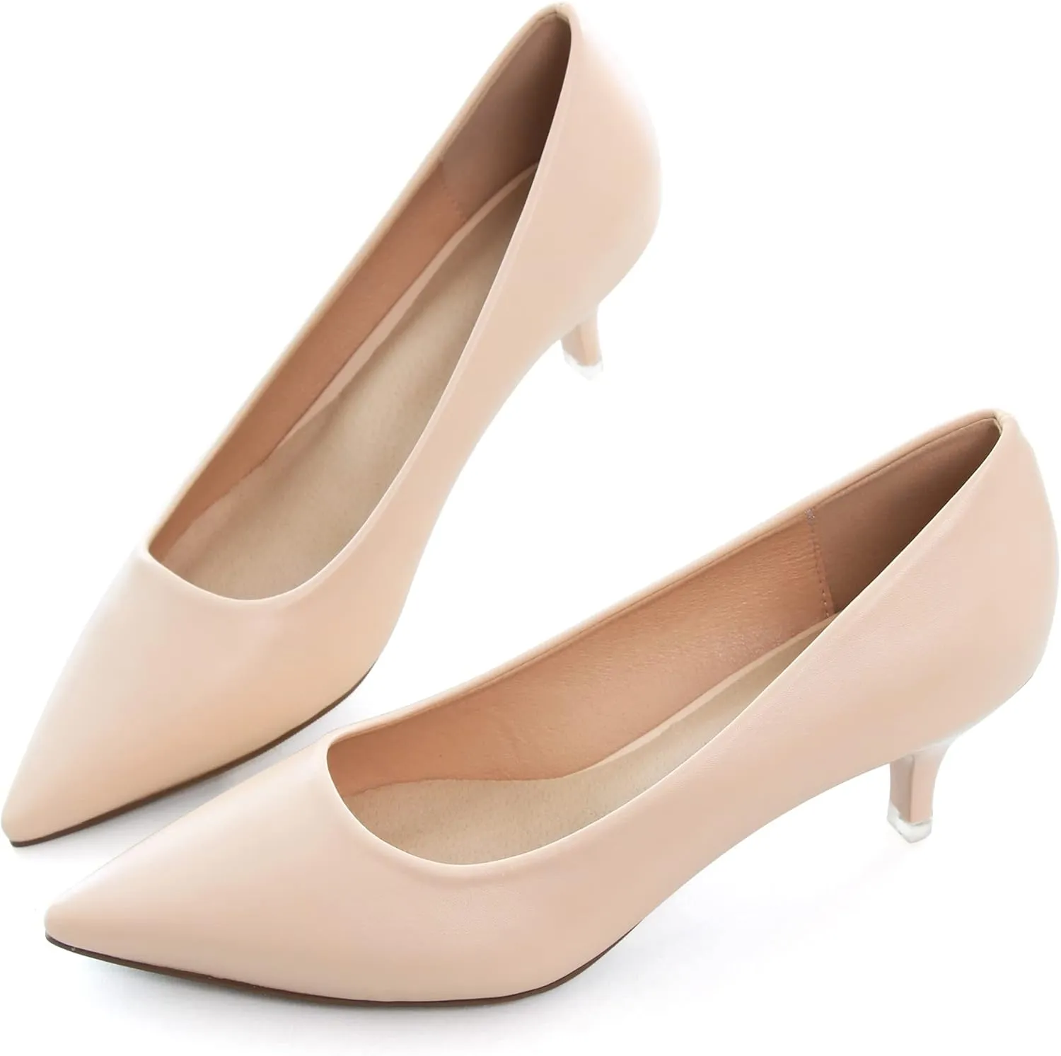 SAILING LU Pumps Shoes for Women Low Heels Wedding Dressy Sexy Kitten Heels Closed Pointed Toe Pumps Shoes