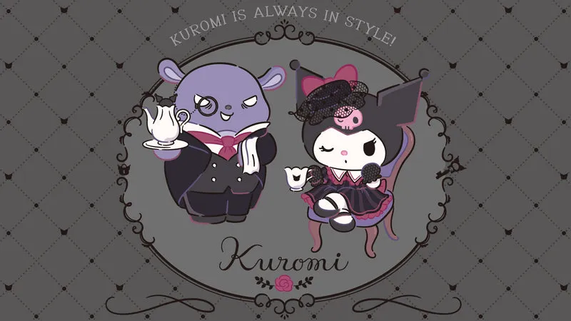 Sanrio Kuromi "Ojosama" plushie mascot