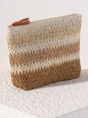 Shiraleah Formentera Zip Pouch, Natural - FINAL SALE ONLY