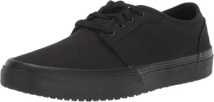 Shoes for Crews Merlin, Men's, Women's, Unisex Slip Resistant Food Service Work Sneakers, Water Resistant, Canvas, Black Or Grey