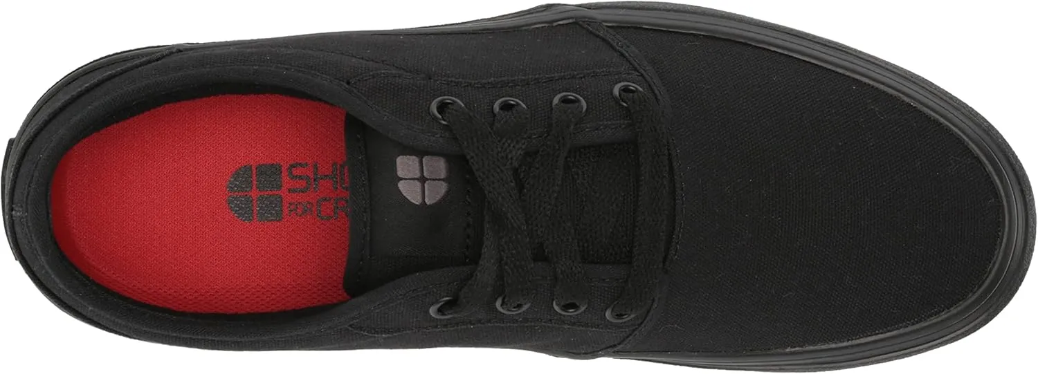 Shoes for Crews Merlin, Men's, Women's, Unisex Slip Resistant Food Service Work Sneakers, Water Resistant, Canvas, Black Or Grey