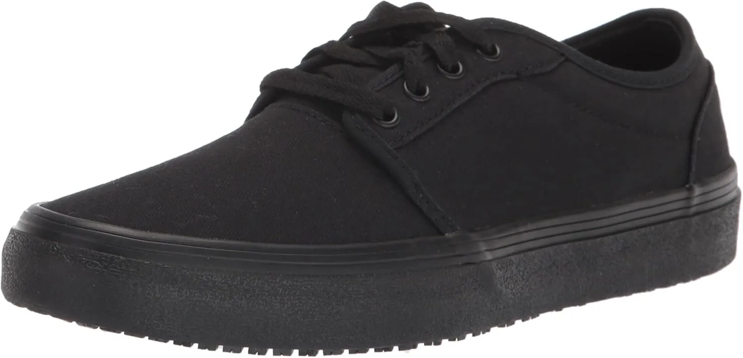 Shoes for Crews Merlin, Men's, Women's, Unisex Slip Resistant Food Service Work Sneakers, Water Resistant, Canvas, Black Or Grey