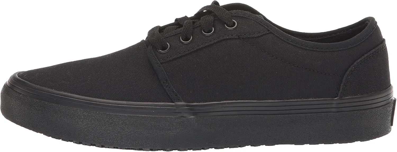 Shoes for Crews Merlin, Men's, Women's, Unisex Slip Resistant Food Service Work Sneakers, Water Resistant, Canvas, Black Or Grey
