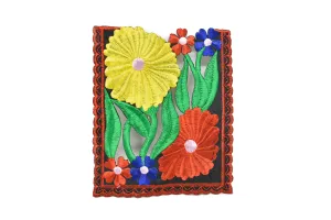 Square Floral Sew-On Applique 6" x 5" - 1 Piece