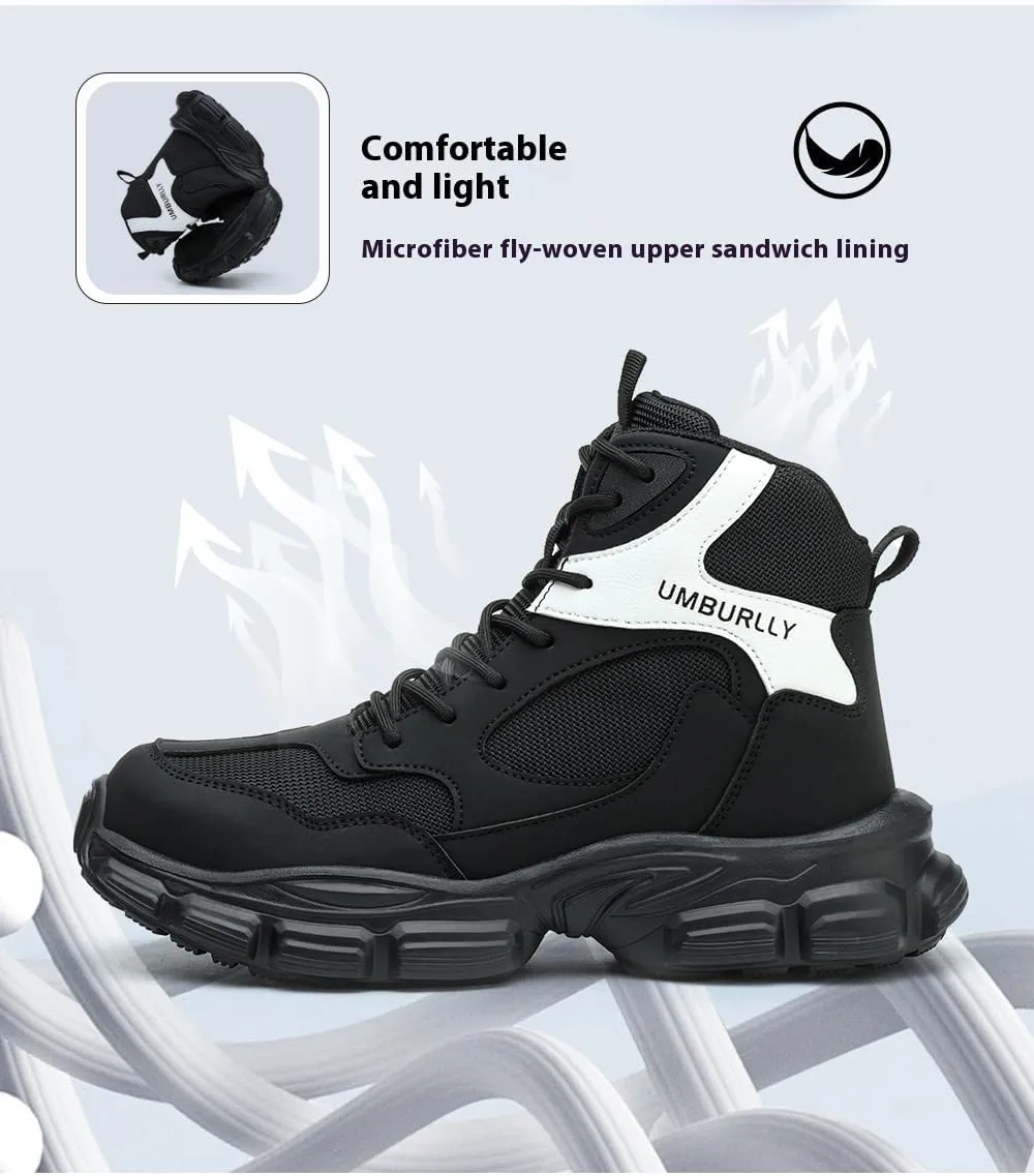 Steel Toe Boots for Women Working Lightweight Indestructible Safety Shoes Wide Width Fit, Soft Comfort, Anti-Smashing & Puncture-Resistant, Non-Slip/Non-Skid