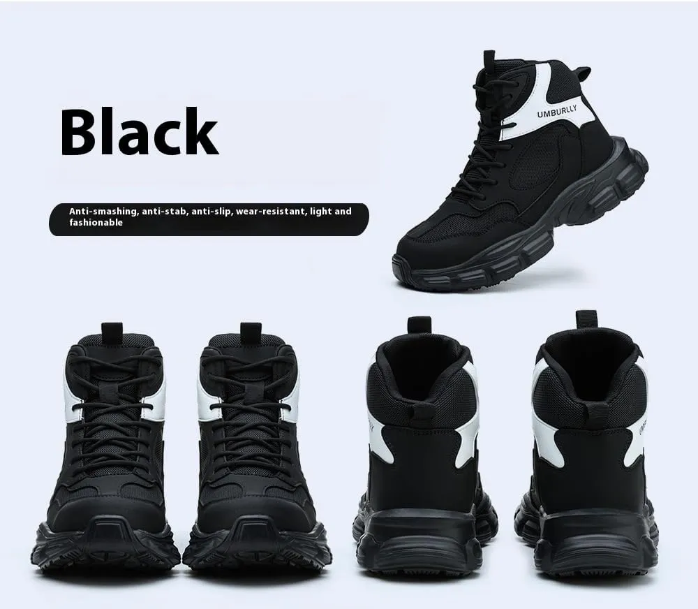 Steel Toe Boots for Women Working Lightweight Indestructible Safety Shoes Wide Width Fit, Soft Comfort, Anti-Smashing & Puncture-Resistant, Non-Slip/Non-Skid