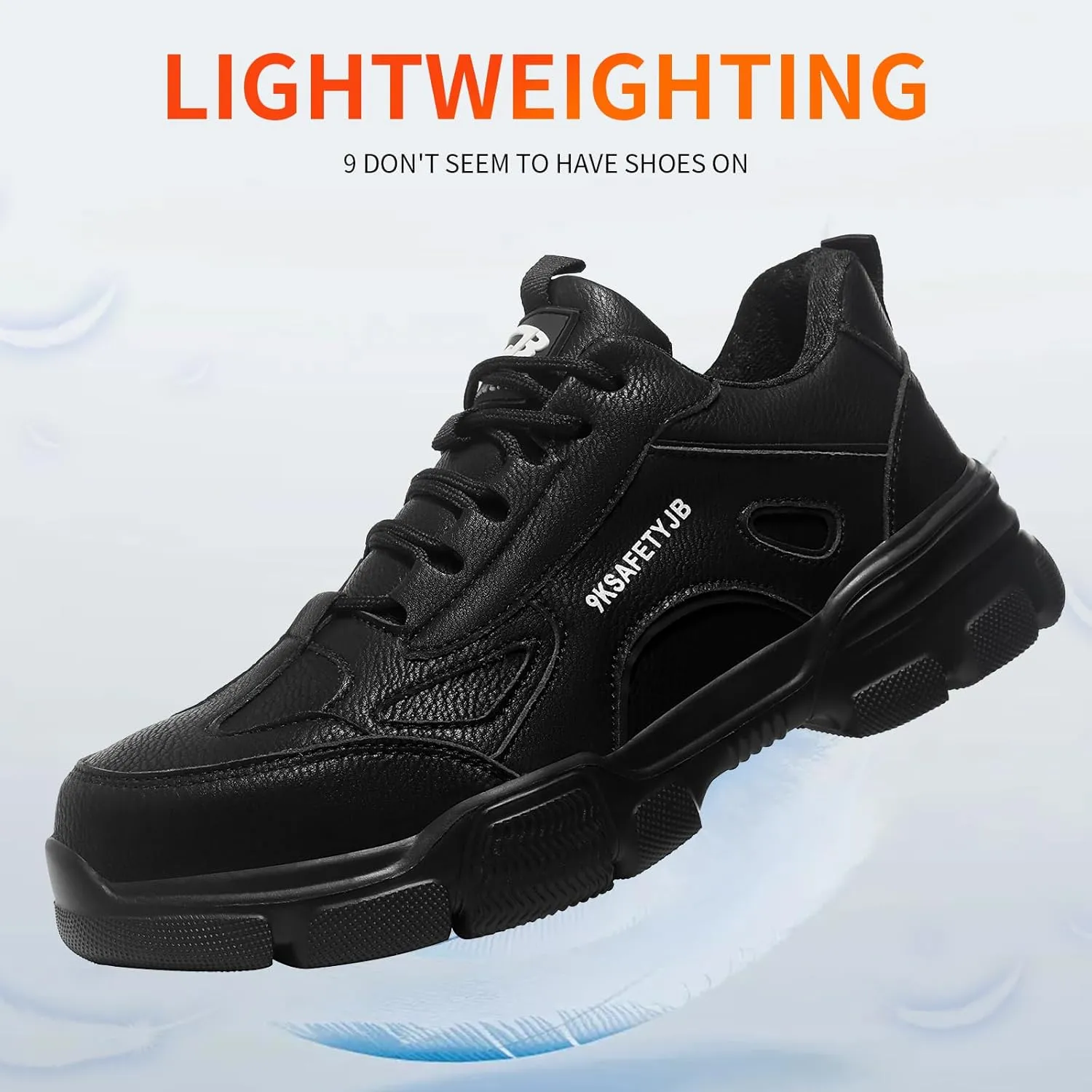 Steel Toe Shoes for Men Puncture Proof Indestructible Industry Construction Work Shoes Lightweight Comfortable Breathable Steel Toe Safety Sneakers