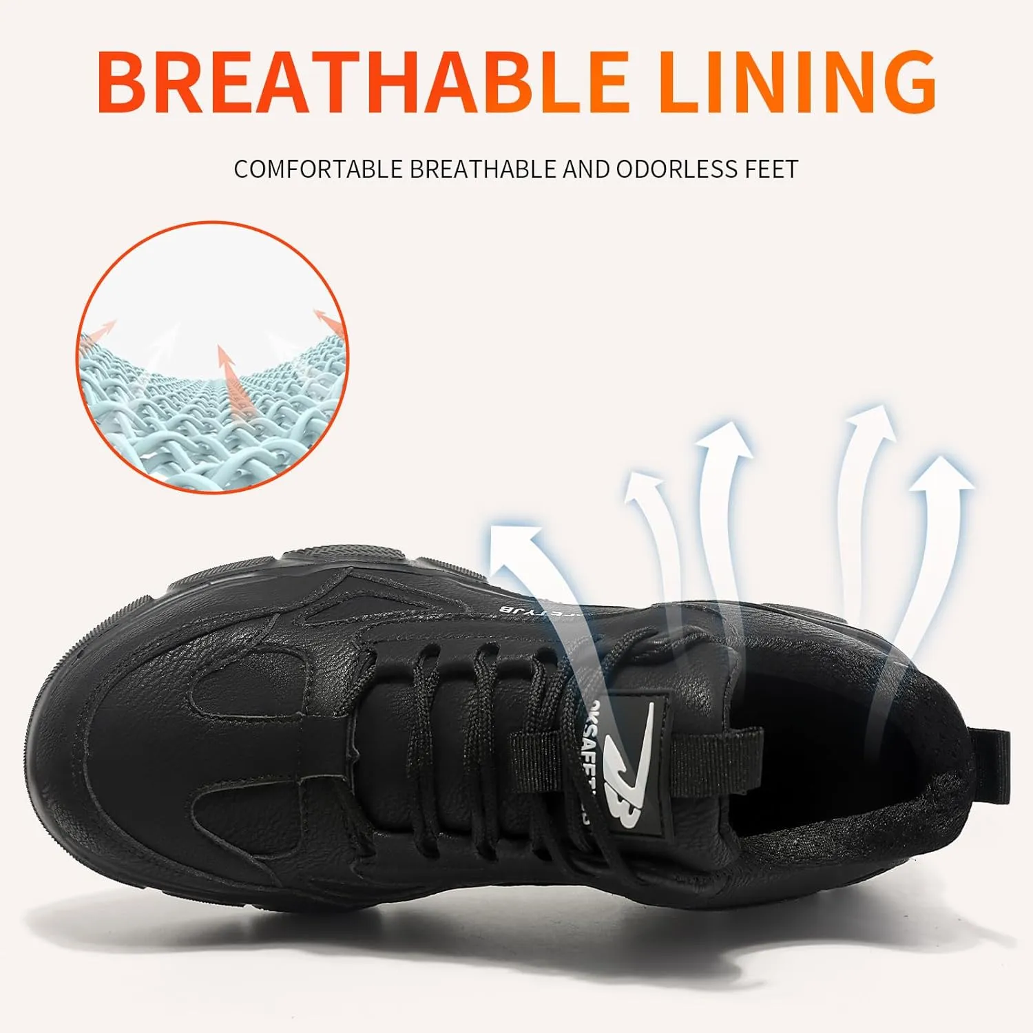 Steel Toe Shoes for Men Puncture Proof Indestructible Industry Construction Work Shoes Lightweight Comfortable Breathable Steel Toe Safety Sneakers