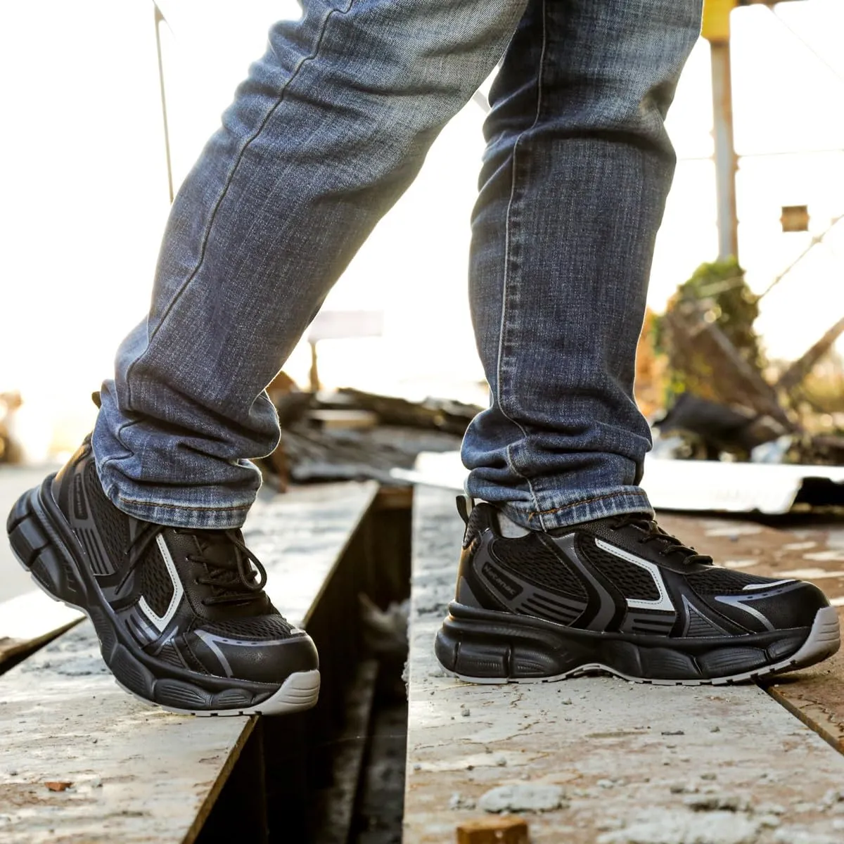 Steel Toe Shoes for Men Women  Durable Soles, Lightweight Comfortable Safety Work Sneakers