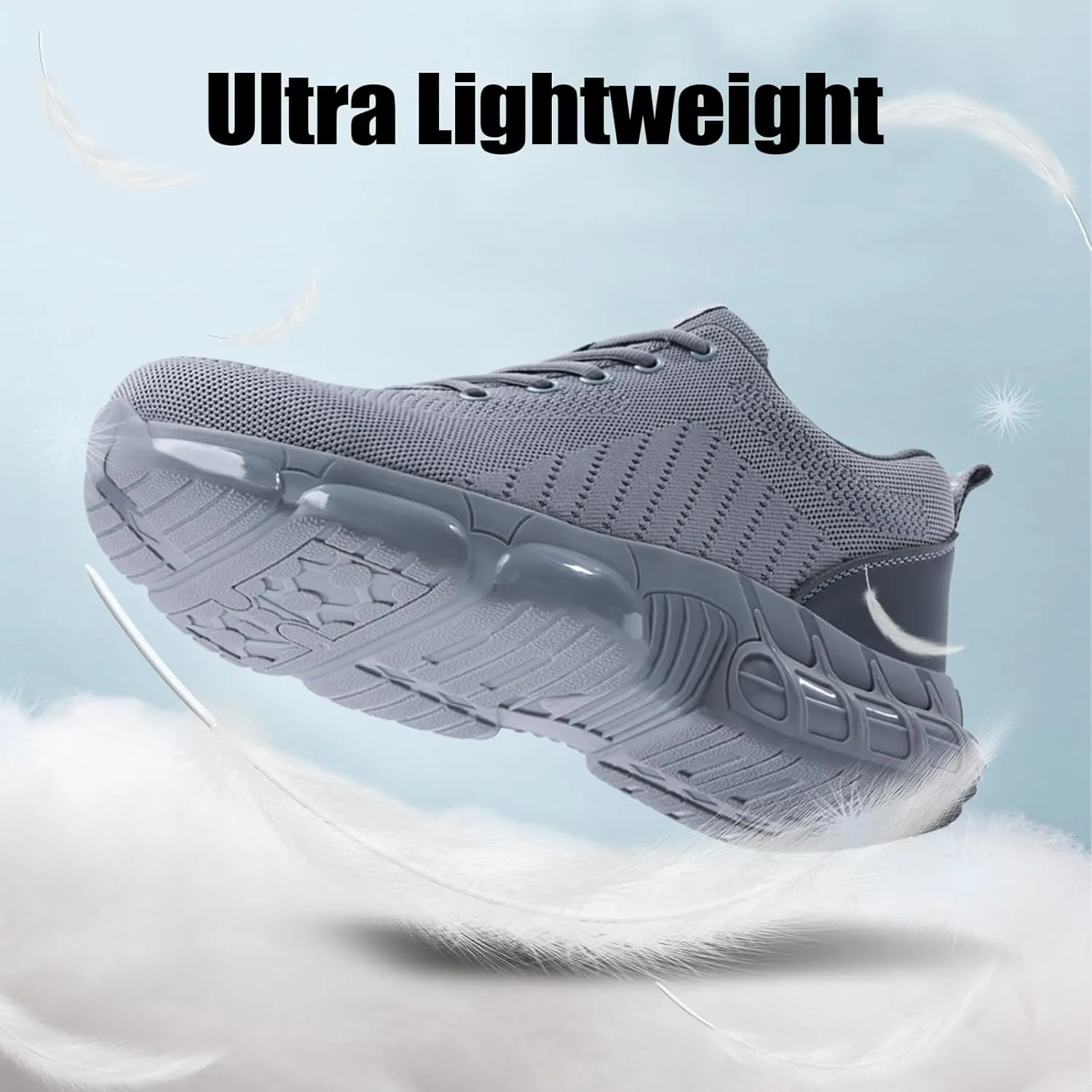 Steel Toe Shoes for Men Women Lightweight Work Shoes Indestructible Safety Sneakers Comfortable Steel Toe Sneakers Mens Work Tennis Shoe for Industrial Construction