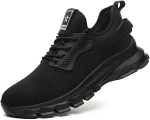 Steel Toe Shoes for Men Women Work Shoes Safety Sneakers Shoes Comfortable Lightweight Puncture Proof Slip on Indestructible Work Shoes