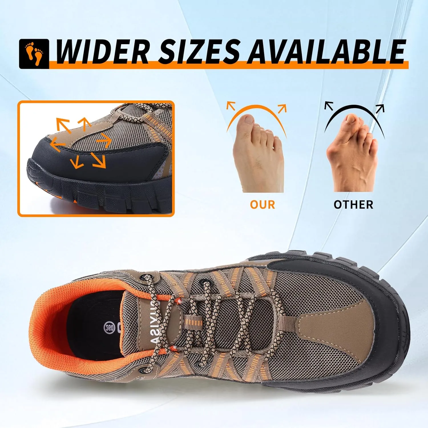 Steel Toe Shoes for Men,Non Slip Lightweight Work Shoes,Construction Industrial Work Boots,Comfortable Breathable Safety Steel Toe Sneakers for Men.